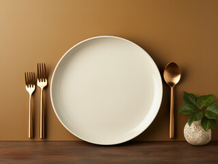 Intermittent Fasting and Keto Diet Reflected in a Simple Dining Setting