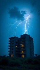 Lightning strikes the city: a force of nature
