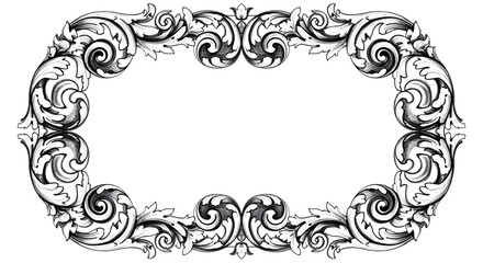 decorative frame with floral ornament