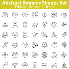 Abstract Romans Vector Shape Icons – Geometric Minimalist Symbols, Classic Roman-Inspired Decorative Elements, and Modern Outline Vector Pack