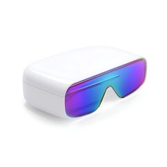 Futuristic eyewear: A sleek, modern eyewear with futuristic design. Featuring vibrant, gradient lenses, hinting at advanced technology.