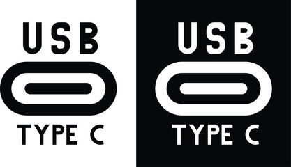 USB type -c for i phone .connect device symbole 