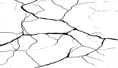 The cracks texture of dry earth. Grunge abstract background. Distressed vector overlay. stock illustration. Vector eps10