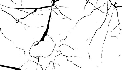 The cracks texture of dry earth. Grunge abstract background. Distressed vector overlay.