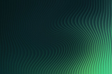 Abstract gradient stripes of teal and green flowing waves