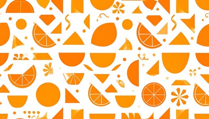 Orange slices and geometric shapes