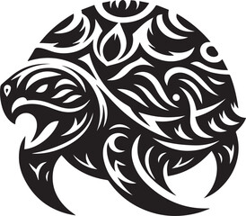 Obraz premium Intricate tribal tattoo design of a fierce snake head with ornamental patterns