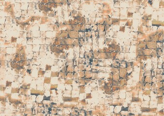 Beige Pink Green Natural Tile and Brick Texture Background