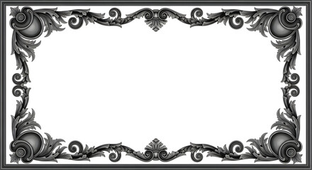 vintage frame on white background