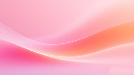 Abstract Pink and Peach Gradient Background with Smooth Curves
