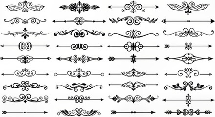 Ornamental Divider Lines Collection for Classic Design and Decoration