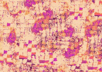 Pink and Purple Grunge Texture - Brick and Cobblestone Style Background