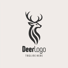 Stylish Deer Logo Branding Symbol