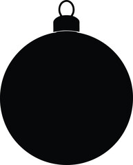 Fototapeta premium Black glass Christmas bauble vector isolated for holiday celebration tree decoration
