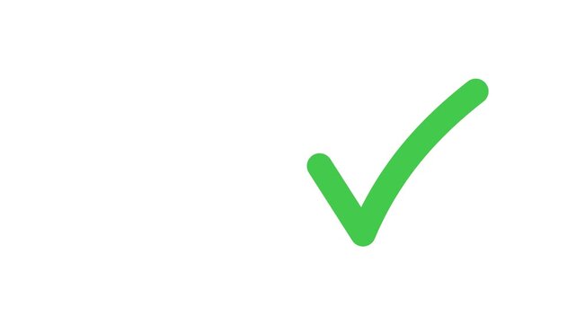 Green and orange ticks. Checkmark right icon, vector marker shape sign. Correct mark vote symbol