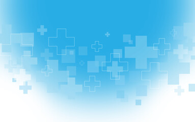 Abstract geometric medical cross shape medicine and science concept background. Space for your text. Vector background.