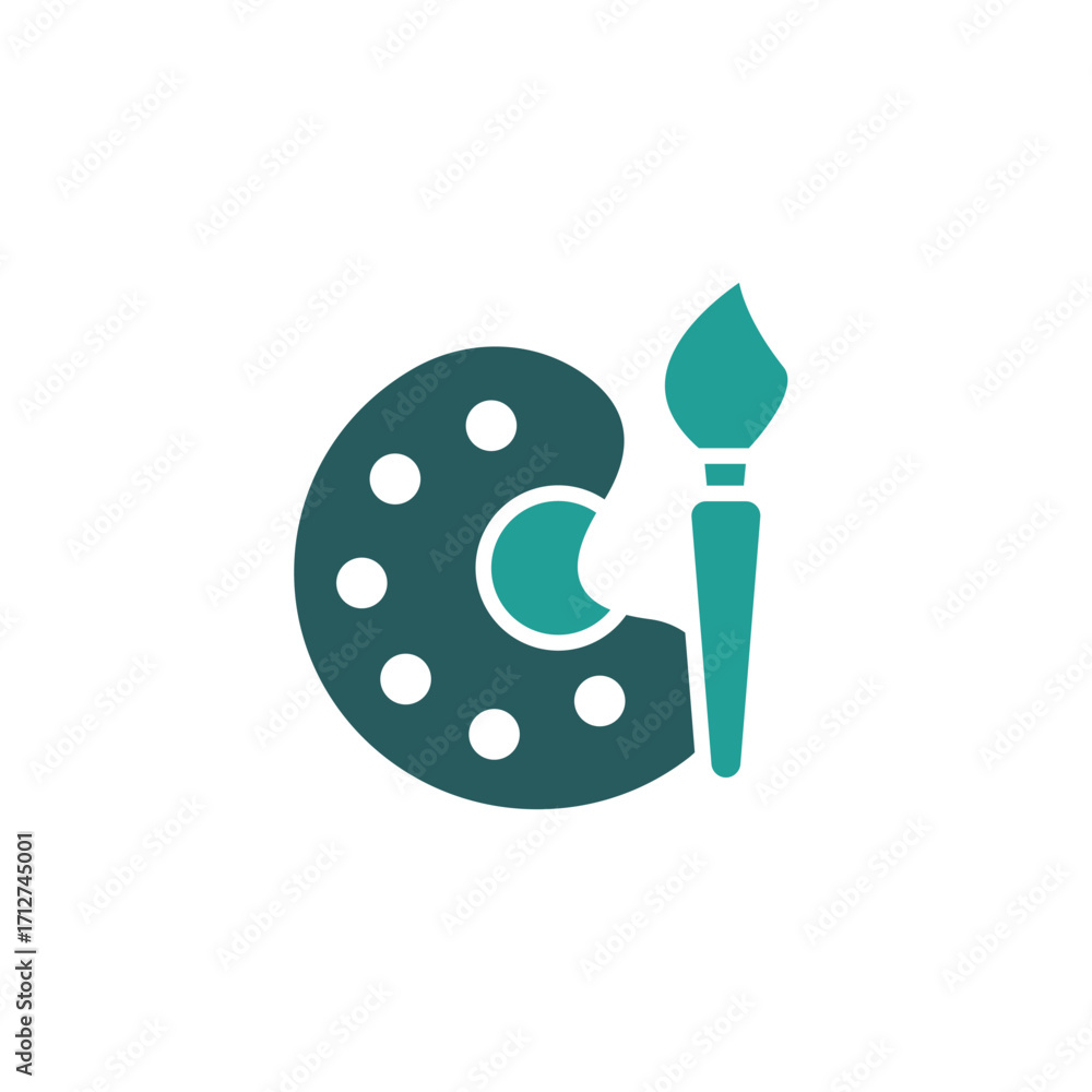 Poster art icon. vector.editable stroke.linear style sign for use web design,logo.symbol illustration.