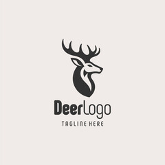 Elegant Modern Deer Logo Design