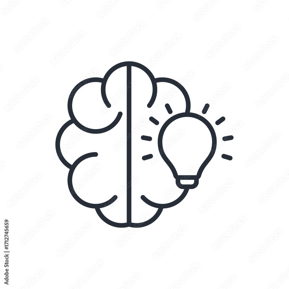 Poster creative idea icon. vector.editable stroke.linear style sign for use web design,logo.symbol illustra