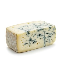 Blue cheese isolated on white background with clipping path and full depth of field.