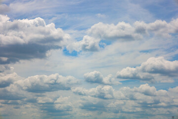 Atmospheric Scenic View of Cloudscape Formation in Open Sky