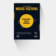 Creative music event poster design for music events and festival events.