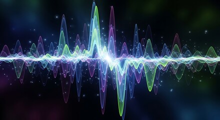 Vibrant Sound Wave Visualization - A Colorful Digital Display.