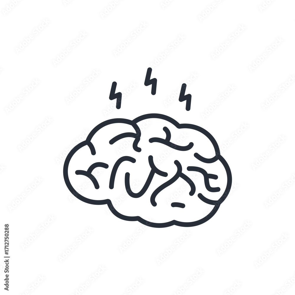 Poster brainstorming icon. vector.editable stroke.linear style sign for use web design,logo.symbol illustra