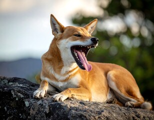 Sleepy Dingo Resting Rock