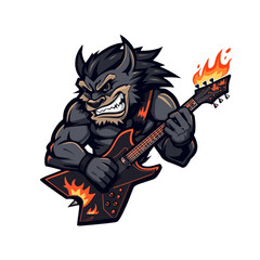 rock star with guitar