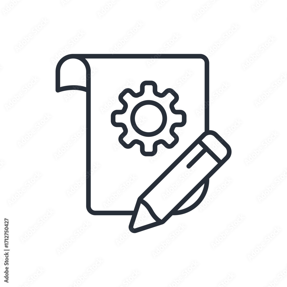 Poster prototype icon. vector.editable stroke.linear style sign for use web design,logo.symbol illustration