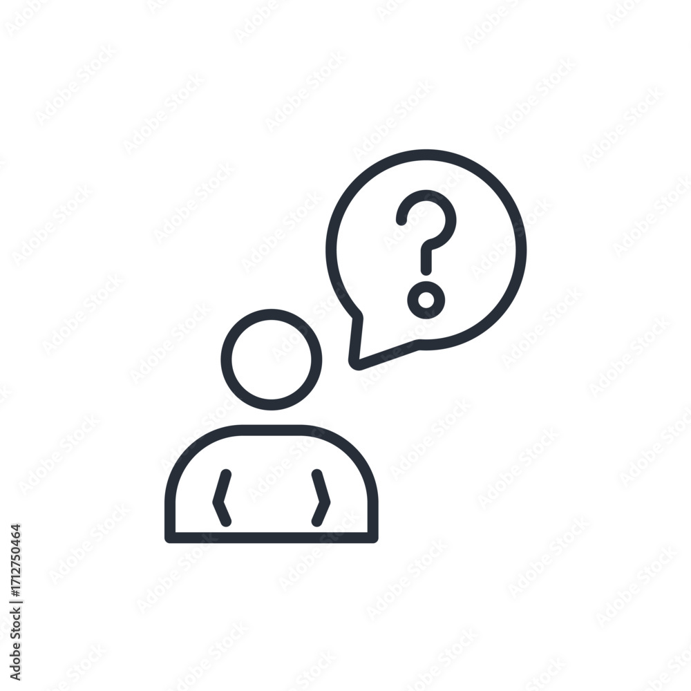 Poster curiosity icon. vector.editable stroke.linear style sign for use web design,logo.symbol illustration