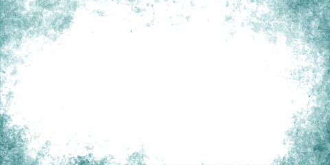 A blue grunge background with a snowflake frame pattern for a winter holiday illustration card