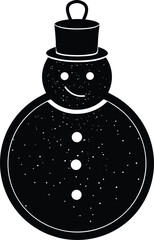 vector illustration of a snowman