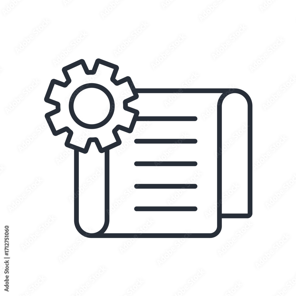 Poster content creation icon. vector.editable stroke.linear style sign for use web design,logo.symbol illus