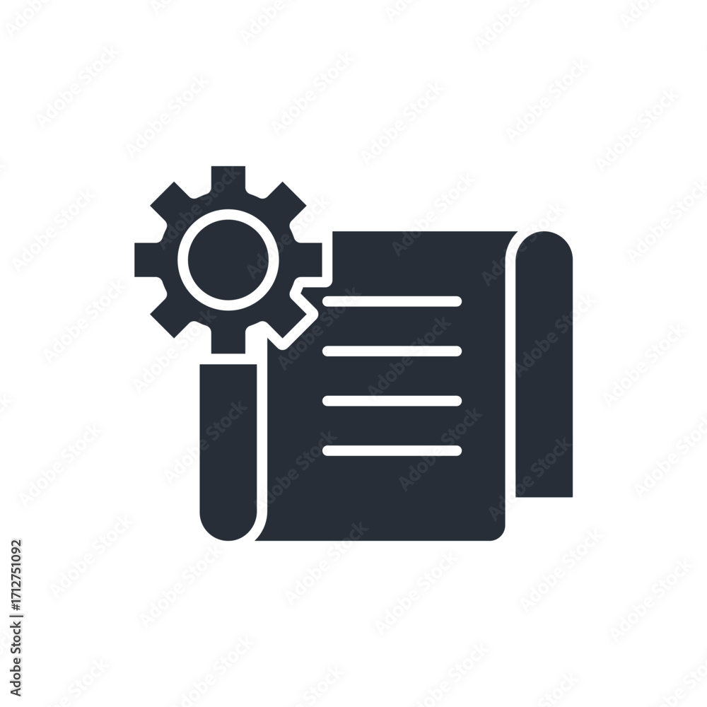 Poster content creation icon. vector.editable stroke.linear style sign for use web design,logo.symbol illus