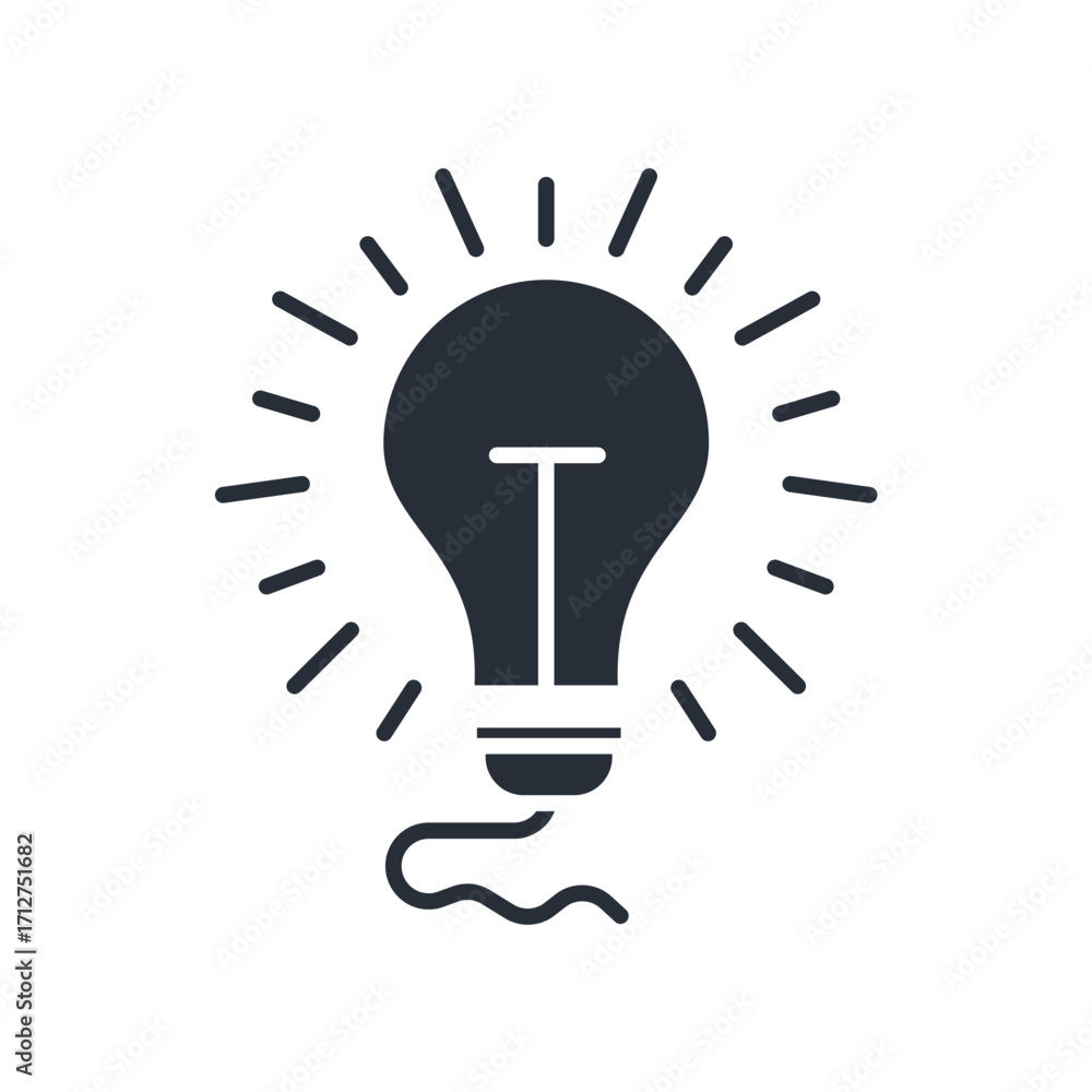 Poster light bulb icon. vector.editable stroke.linear style sign for use web design,logo.symbol illustratio