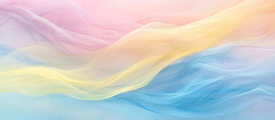 Abstract Pastel Fabric Waves: Serene, Dreamy, Gradient Color Composition.