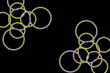 Abstract modern background with shapes composed of interlocking circles and organically connected figures. Vector illustration.