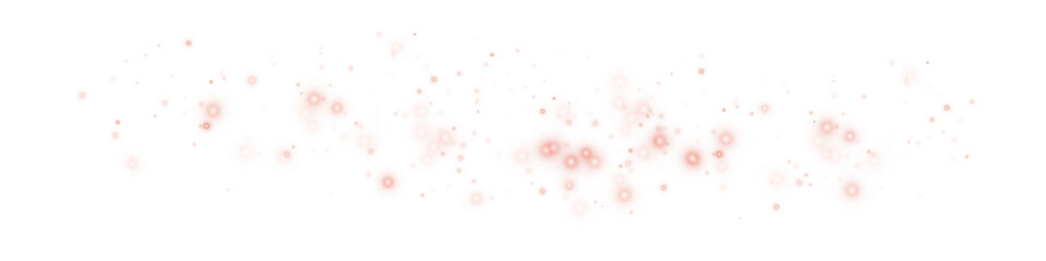 Magical Red Light Dust Particles Effect on Transparent Background