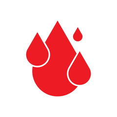 Fototapeta premium Human Blood logo template vector icon illustration design on white background. 
