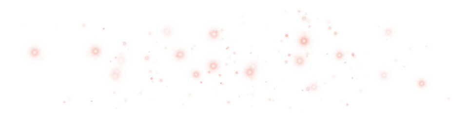 Magical Red Light Dust Particles Effect on Transparent Background
