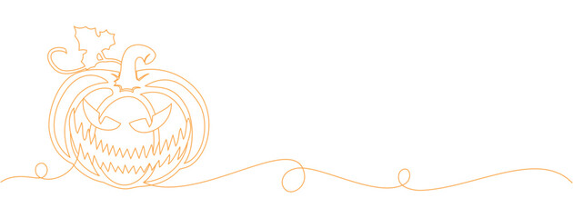 Orange halloween pumpkins isolated on white background