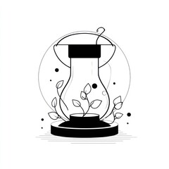 Abstract plant vase design