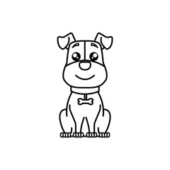 Fototapeta premium Cute Dog Cartoon vector illustration 