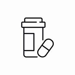 capsules jar icon sign vector