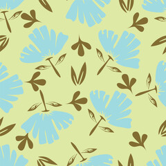 Exotic hand drawn flowers, seamless patterns with floral for fabric, textiles, clothing, wrapping paper, cover, banner, home decor, abstract backgrounds