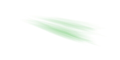 Naklejka premium Green Air Flow Wave with Swirl and Motion Blur on Transparent Background