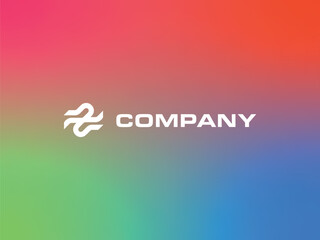Modern Logo Template Company with Gradient Background Branding Design