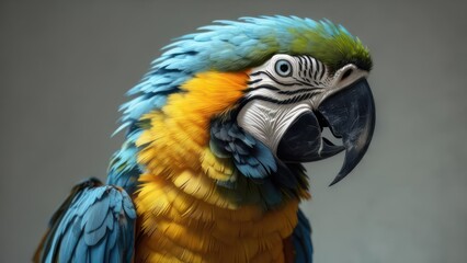 Fototapeta premium Close-up of a vibrant parrot